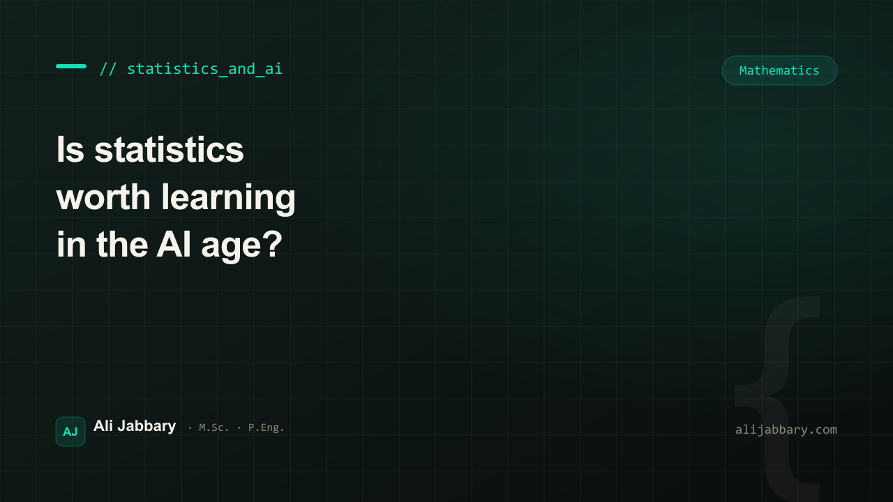 A person reading a chart skeptically while an AI assistant confidently presents a statistic, with a question mark over the conclusion